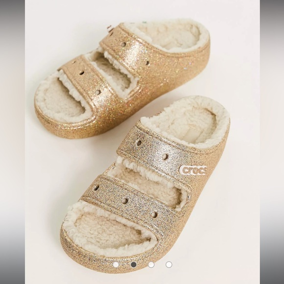 Crocs Classic cozzy sandals in glitter - Picture 1 of 3